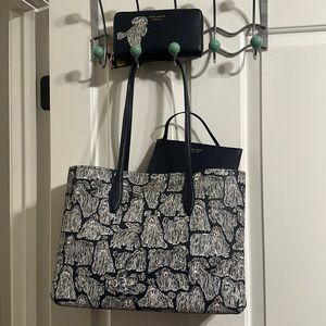 NWT Kate Spade Dog Tote, Detachable Wristlet and Zip Wallet